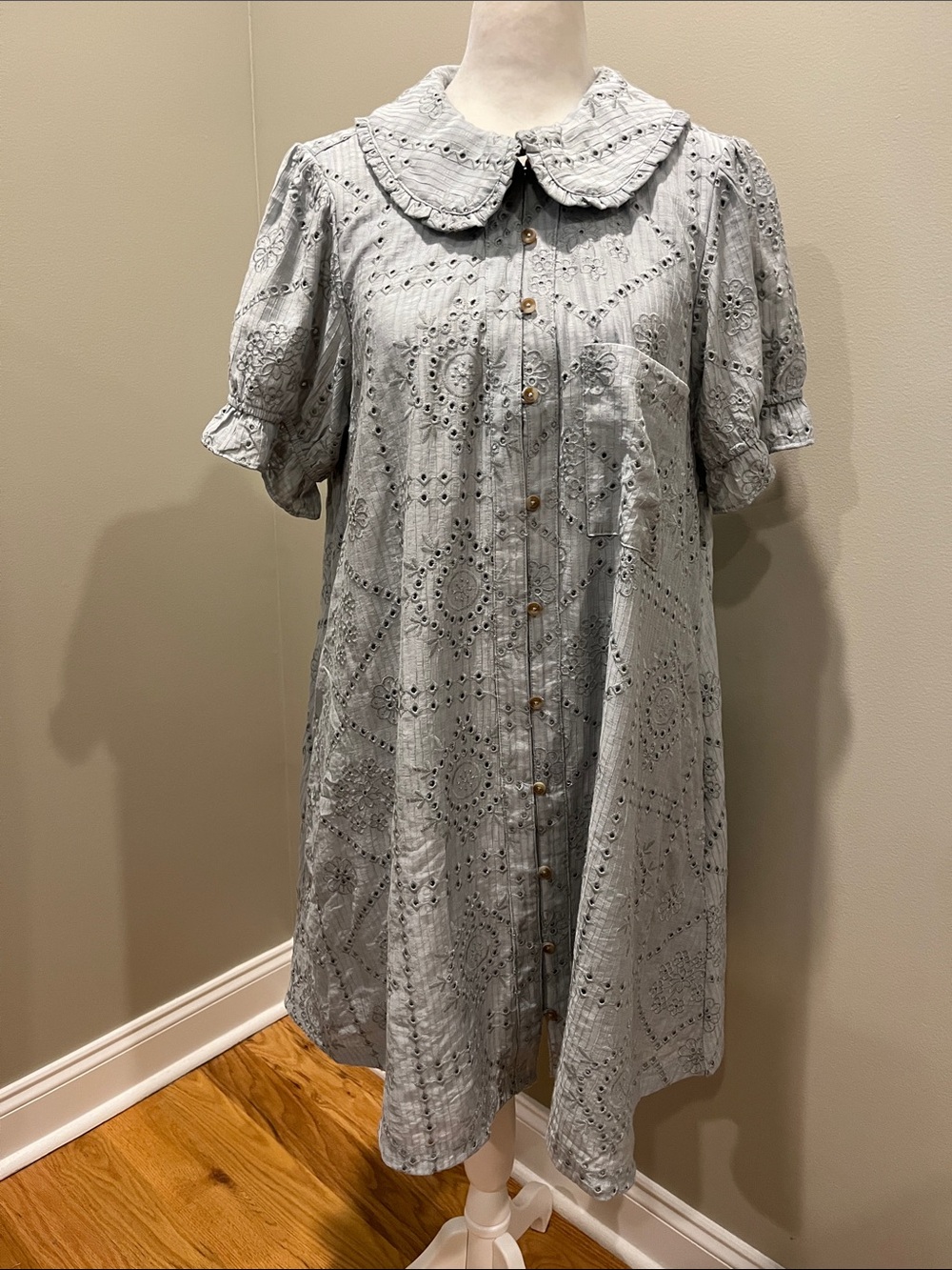 Pilcro Keira Eyelet Mini Dress Anthropologie